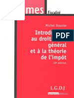 Introduction Au Droit Fiscal Général Et À La Théorie de L'impôt