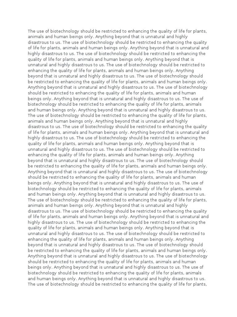 Reflection Paper Template | PDF | Industries | Biotechnology
