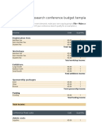 DRAFTER - ExOrdo Conference Budget Template