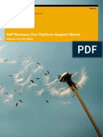 SAP Business One Platform Support Matrix: Release 9.0 and Higher