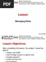 Lesson: Managing Roles