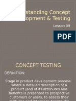 Understanding Concept Development & Testing: Lesson 09