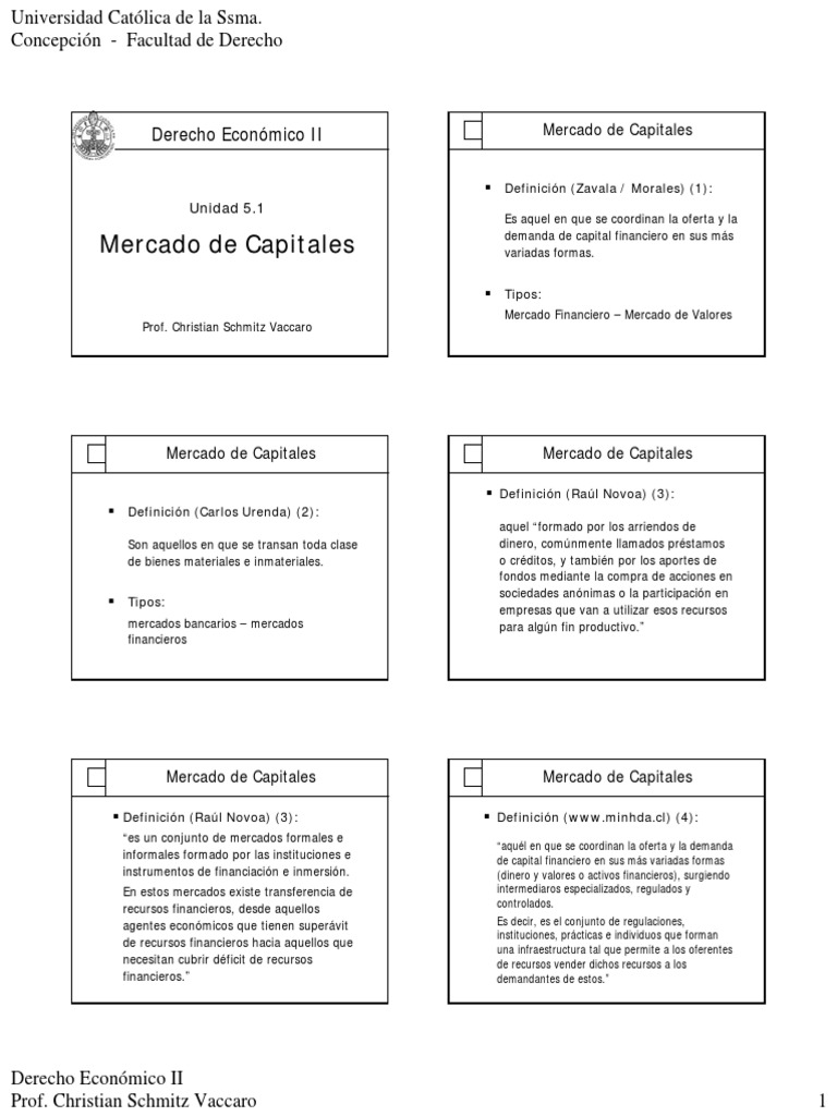 Definición y Funciones del Mercado de Capitales | PDF | Mercado ...