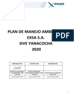 Plan de Manejo Ambiental 2020