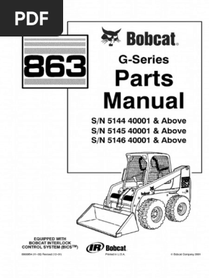 Bobcat 863 Parts Manual Completo Pdf Vehicle Technology Machines