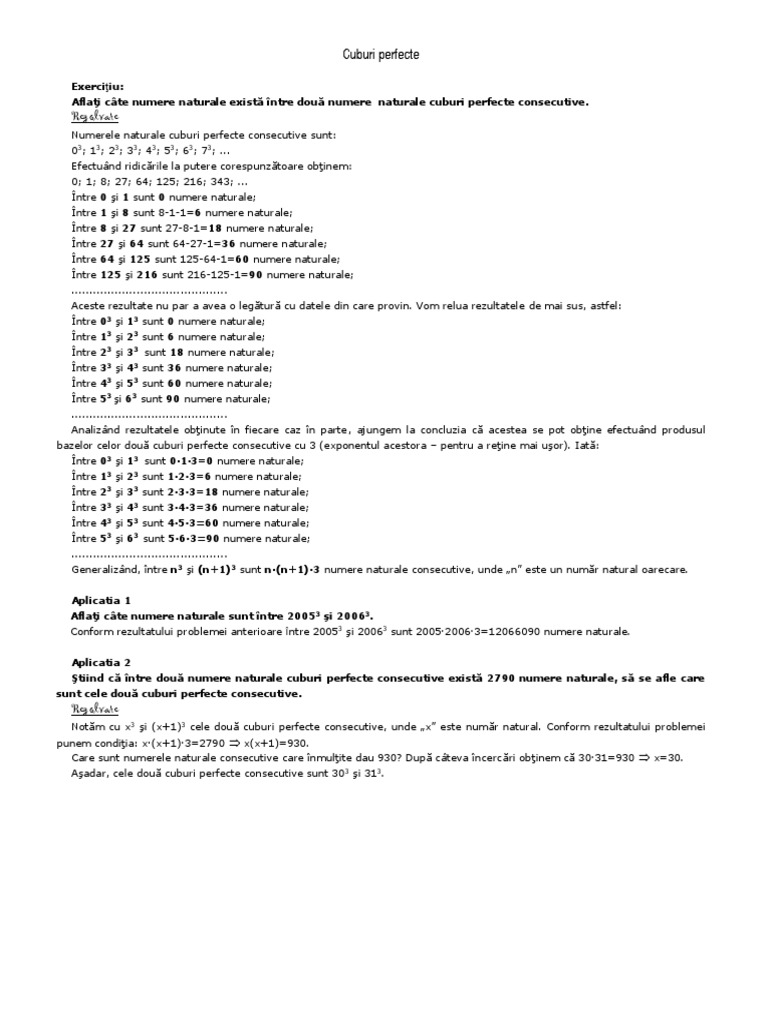 Cuburi Perfecte PDF | PDF