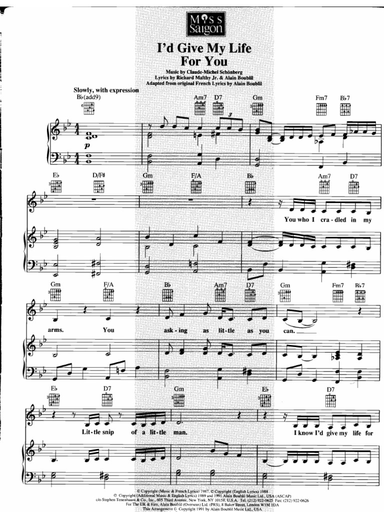 I'd Give My Life For You PDF