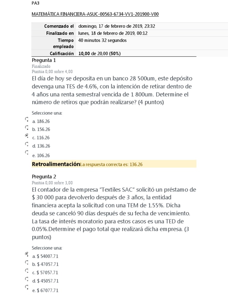 Ejercicios de Matemática Financiera | PDF | Dinero | Bancario
