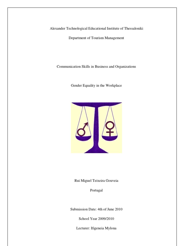 Gender Equality in The Workplace | PDF | Gender Inequality | Gender Studies