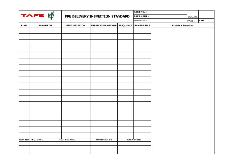 Pre-Delivery Inspection Standards Guide | PDF