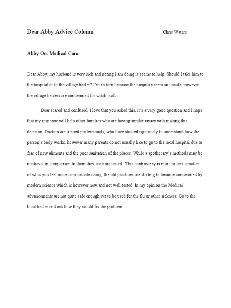 Dear abby advice column pdf age of enlightenment foods
