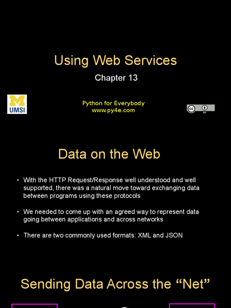 Using Web Services: Python For Everybody | PDF | Xml | Xml Schema