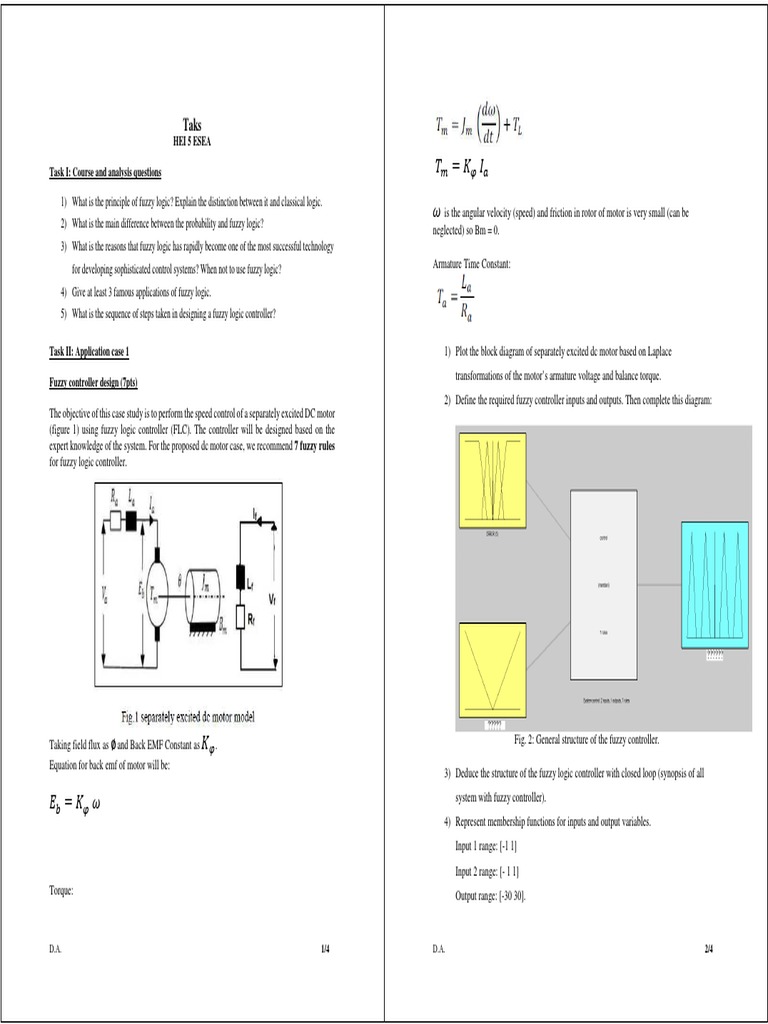 Fuzzy Logic Controller Design Guide | PDF | Electric Motor | Control Theory