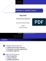 Matrix Methods in Stability Theory: Olga Holtz