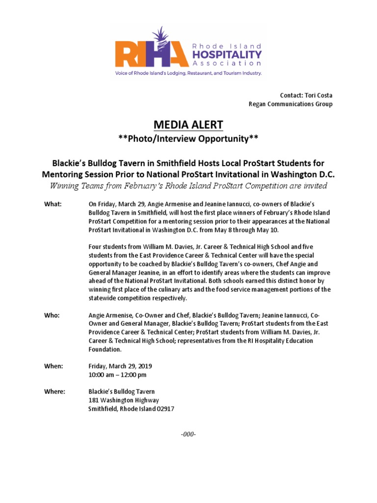 Sample Media Alert | PDF | Career & Growth | Social Science