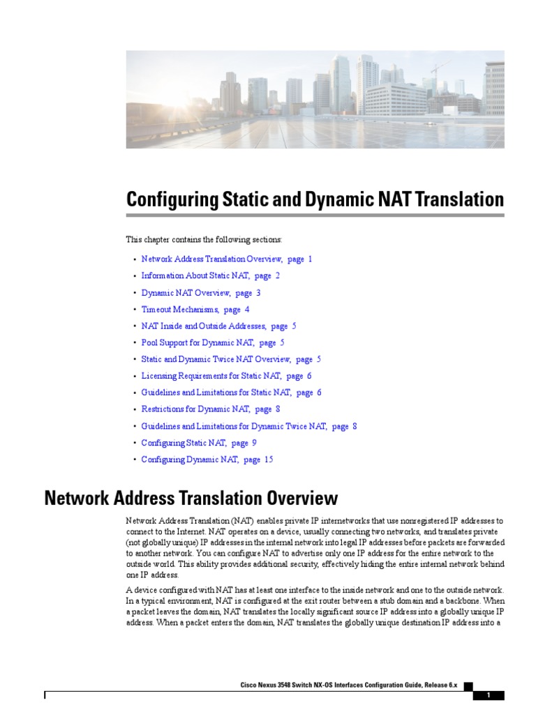 Configuring Static and Dynamic NAT | PDF | Ip Address | Transmission ...