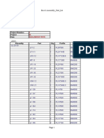 Excel-Assembly - Part - List: Project Number: Project Date