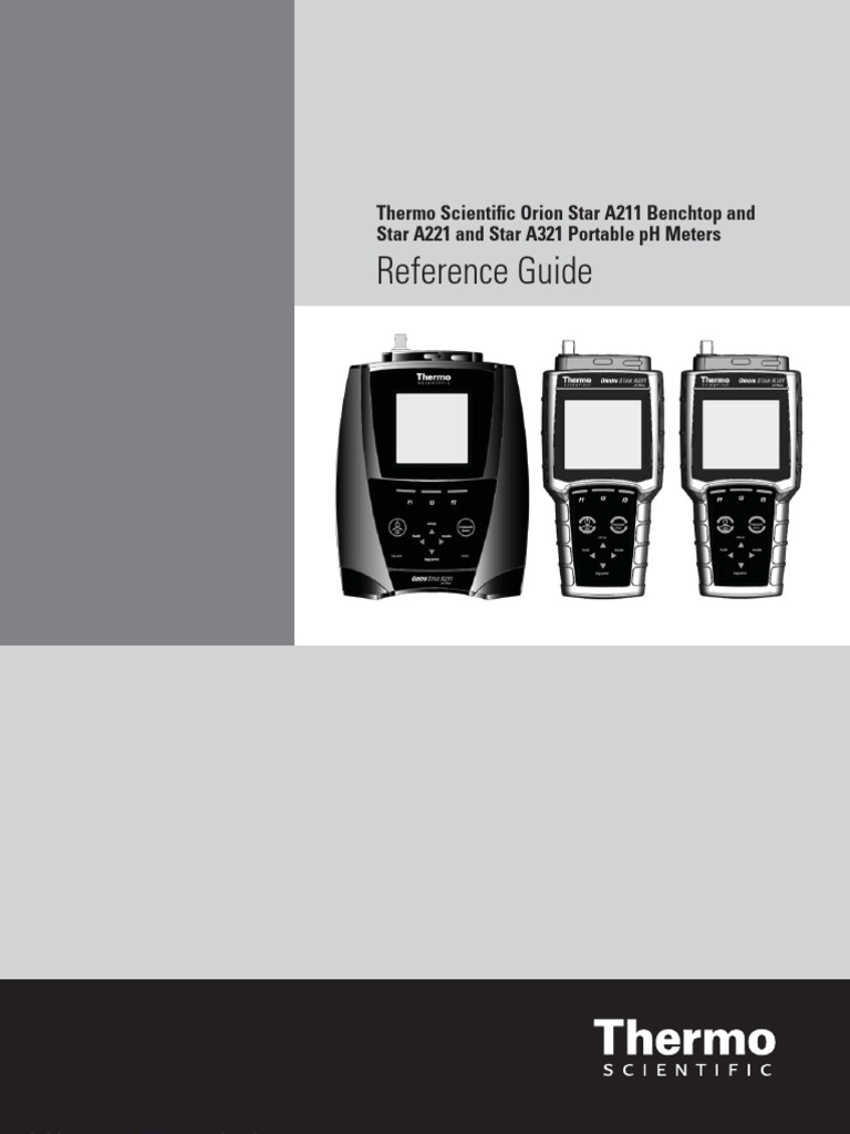 Reference Guide Thermo Scientific Orion Star A211 Benchtop and Star