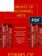 Elements of Performing Arts - LITERATURE