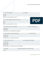 Easily Confused Words Exercise