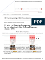 El Latin y El Derecho Romano en La Jurisprudencia Civil Del Tribunal Supremo Durante 2006 PDF