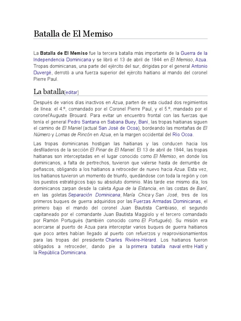 Batalla de El Memiso: 13 de abril de 1844 | PDF | Viajes y turismo ...