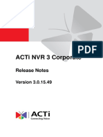 Acti NVR 3 Corporate: Release Notes