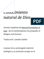 Conocimiento Natural de Dios - DIA PDF