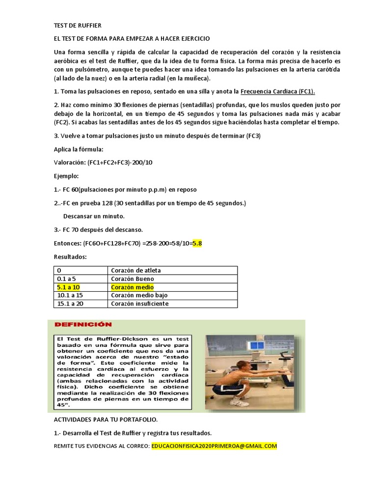 Test de Ruffier | PDF