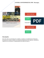 Administración Financiera Contemporánea PDF - Descargar, Leer