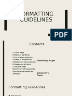 Formatting Guidelines