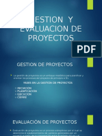 GESTION  Y EVALUACION DE PROYECTOS