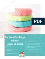 No Cook Playdough Recipe Without Cream of Tartar