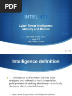 Cyber Threat Intelligence- Maturity and Metrics 