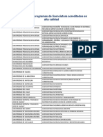 Lista Licenciaturas en Colombia PDF