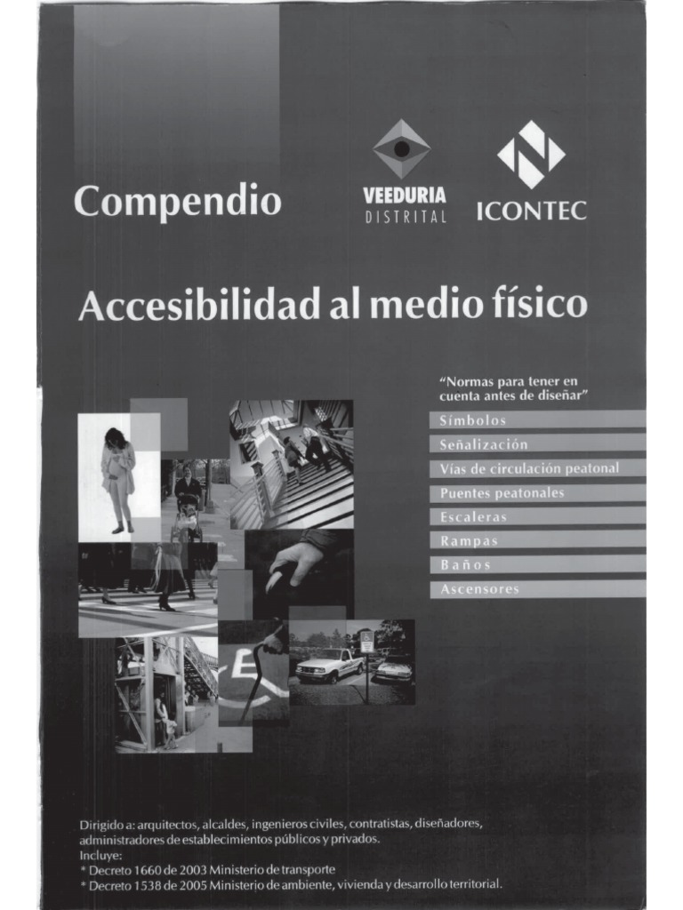 Compendio Accesibilidad p1 NTC 4139 4130 4143 PDF | PDF | Invalidez ...