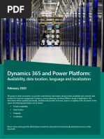 Dynamics 365 and Power Platform Infrastructure and Availability Feb 2020