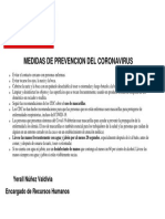 Medidas de Prevencion Del Coronavirus