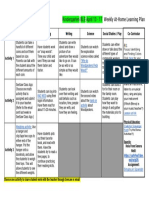 Kindergarten Ble April 13 - 17 At-Home Learning Plan