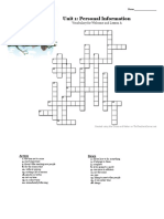 Ventures3 Level 3 Unit 1 Vocabulary Crossword Review