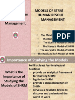 Models of Strategic Human Resource Management Models of Strategic Human Resource Management Strategic Human Resource Management Strategic Human Resource Management