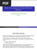 Monte Carlo Sampling For Random Differential Equations: Master INVESTMAT 2017-2018 Unit 4