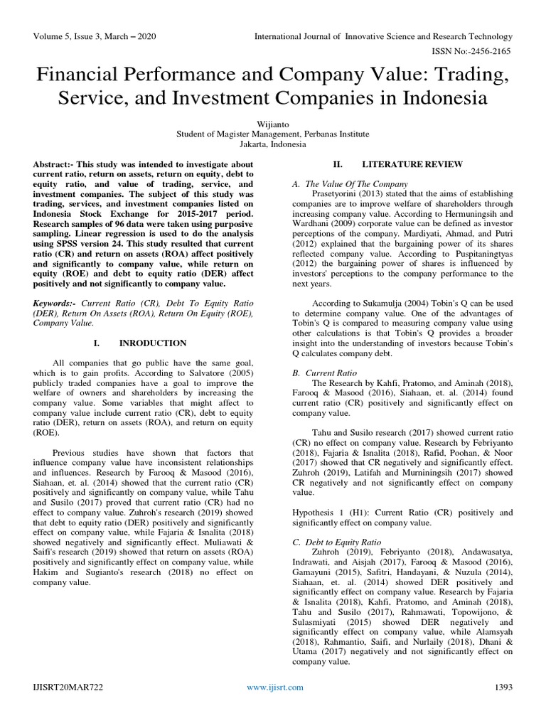 Financial Metrics Impact on Company Value | PDF | Finance & Money ...