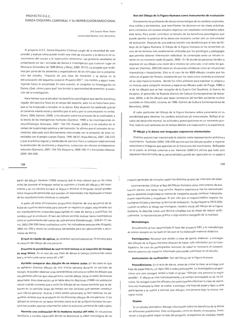 Danza y Expresión Corporal Emocional | PDF | Bailes | Las emociones