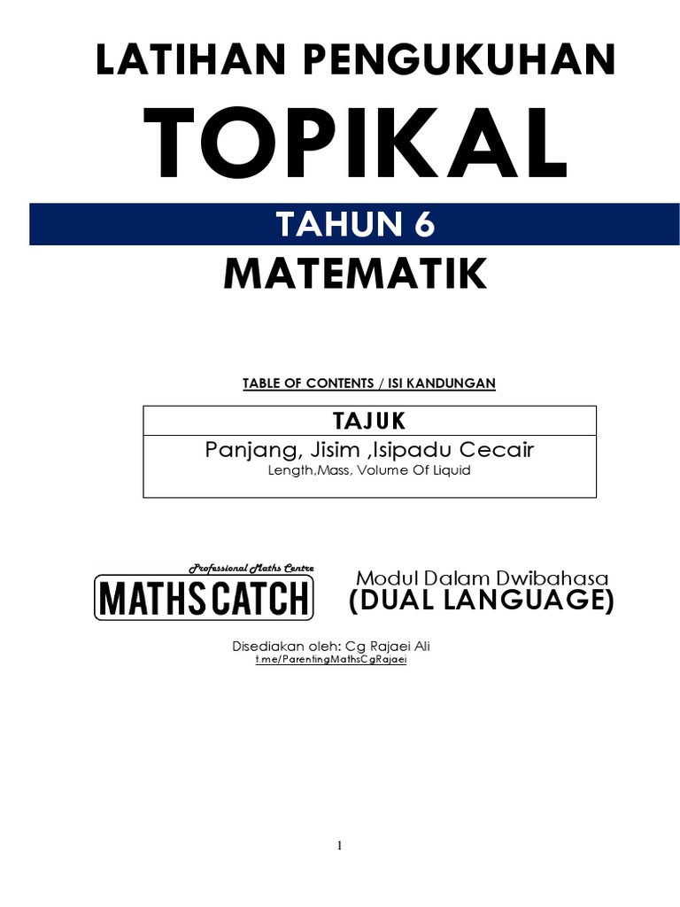 Latihan Pengukuhan Tahun 6 Pdf