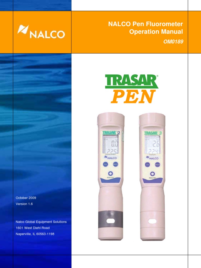 Fluorometro Nalco Trasar 3 PDF PDF Calibration Password