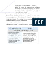 Qué Es La Declaración de Cambio para La Exportación de Bienes