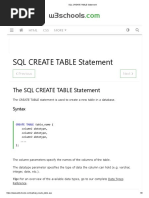 SQL CREATE TABLE Statement