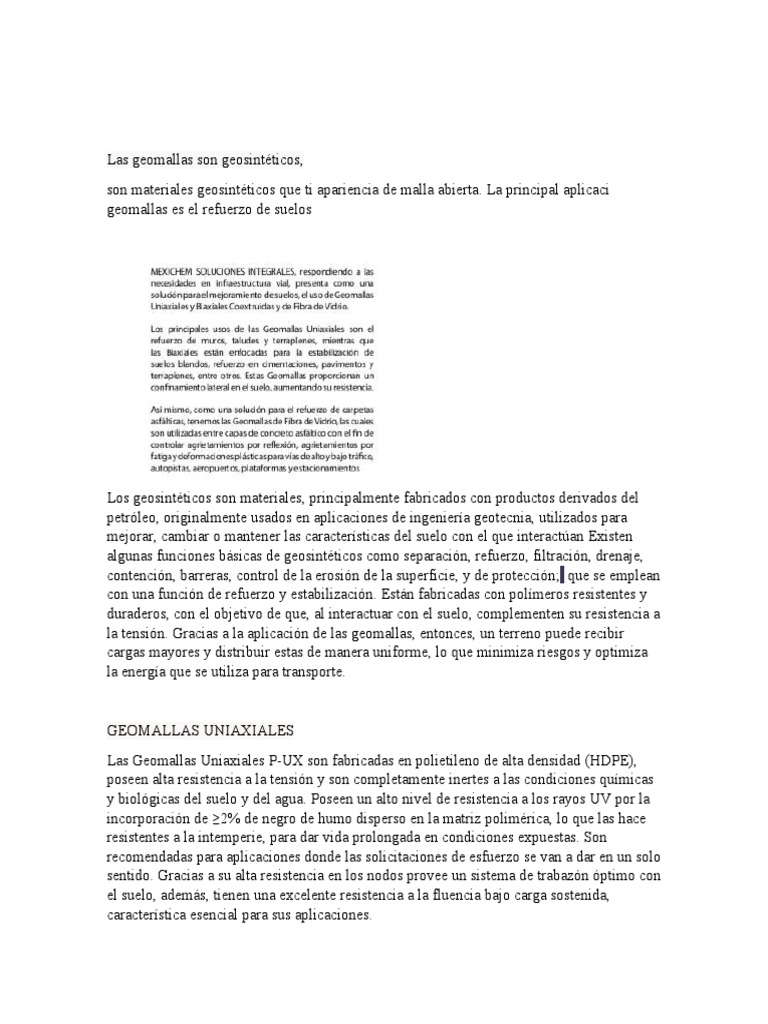 GEOMALLAS | PDF | Hormigón | Suelo