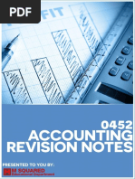 Accounting 0452 Revision Notes For The y PDF